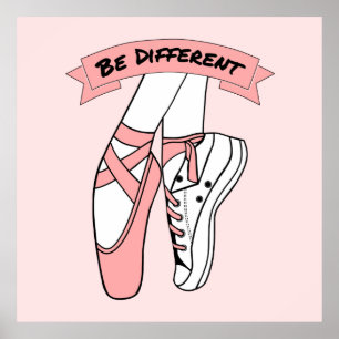 Poster Chaussures en Ballet Rose