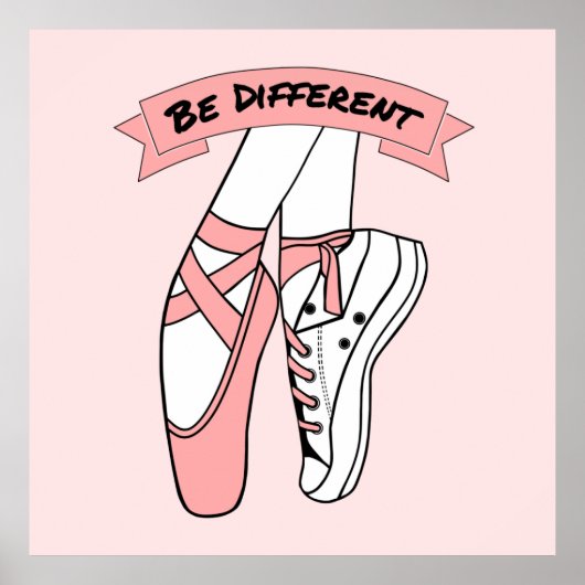 Poster Chaussures en Ballet Rose (Devant)