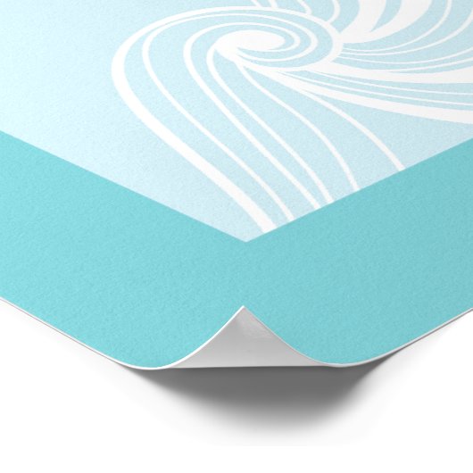 Poster Chaussures Florales Stiletto En Accent Bleu Noir & (Coin)