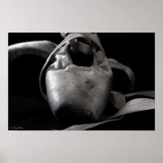 Poster Chaussures Grunge BW Pointe (Ballet) (Devant)