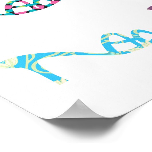 Poster Chaussures motifs (Coin)