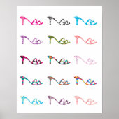 Poster Chaussures motifs (Devant)