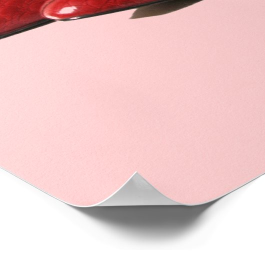 Poster Chaussures Red High Heel et vin rouge (Coin)