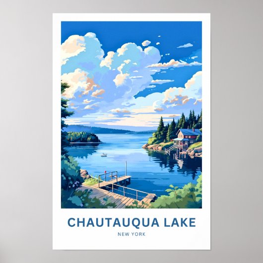 Poster Chautauqua Lake New York (Devant)