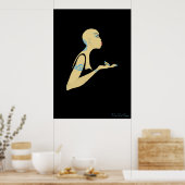 Poster chauve-fille (Cuisine)