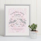 Poster Chauves-souris roses Devinez combien de bonbons Ba