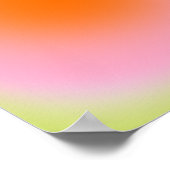 Poster Chaux Gradient Coloré Vert rose orange (Coin)