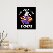 Poster Che manqué-Essayer Funny Science Chimie Pun Dark B (Cuisine)