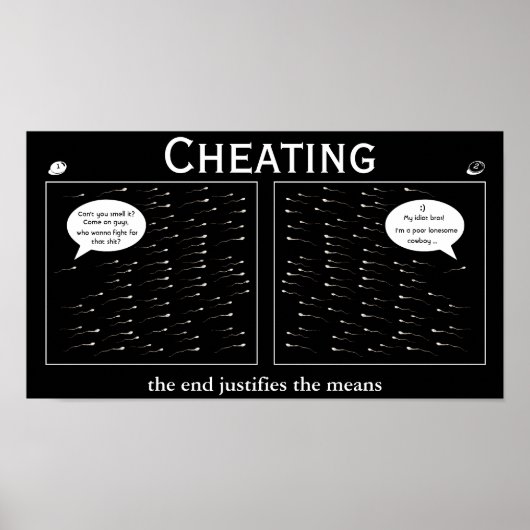 Poster Cheating - Motivational Demotivational (Devant)