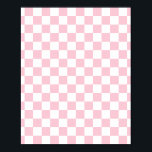 Poster Check Baby Pink And White Checkerboard<br><div class="desc">Pattered check - light pink and white checkerboard.</div>