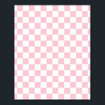 Poster Check Baby Pink And White Checkerboard<br><div class="desc">Pattered check - light pink and white checkerboard.</div>