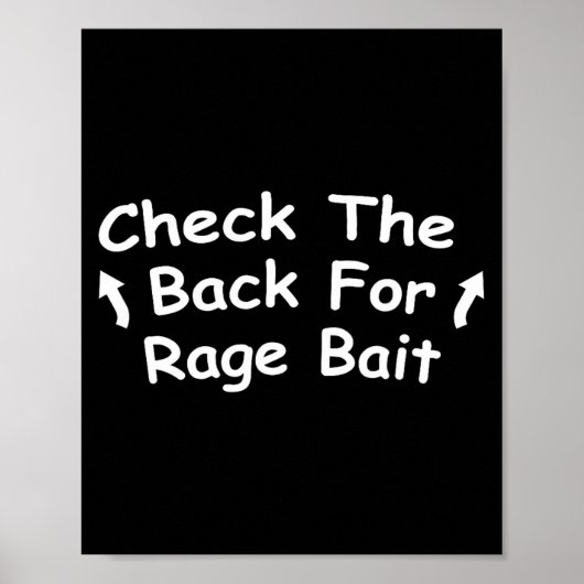 Poster Check Back For Rage Bait Funny Meme Gift (Devant)