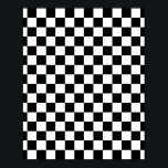 Poster Check Black White Checkered Pattern<br><div class="desc">Des Black and White Checkerboard.</div>