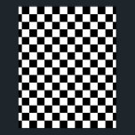 Poster Check Black White Checkered Pattern<br><div class="desc">Des Black and White Checkerboard.</div>