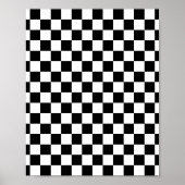 Poster Check Black White Checkered Pattern (Devant)