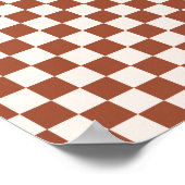 Poster Check Rust Checkered Terracotta (Coin)