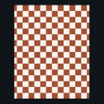 Poster Check Rust Checkered Terracotta<br><div class="desc">Pattern checkered - Earth tones terracotta checkerboard.</div>