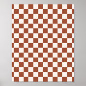 Poster Check Rust Checkered Terracotta (Devant)