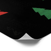 Poster Checkered Christmas Tree Graphic Crewneck Swea Fun (Coin)