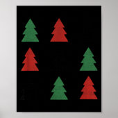 Poster Checkered Christmas Tree Graphic Crewneck Swea Fun (Devant)