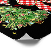 Poster Checkered Coquette Bow Santa Claus Christmas Holid (Coin)