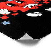 Poster Checkered Six Seven Cool Hearts 67 Valentines Day  (Coin)