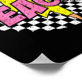 Poster Checkered Teach Pencil Lightning Bolt Back To Scho (Coin)