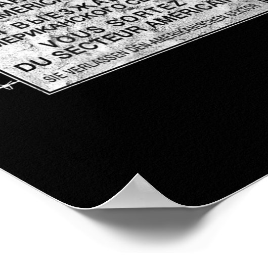 Poster Checkpoint Charlie Guerre froide Berlin Mur Est Al (Coin)