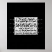 Poster Checkpoint Charlie Guerre froide Berlin Mur Est Al (Devant)