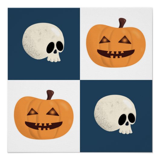 Poster Checks de Skulls et Pumkins (Devant)