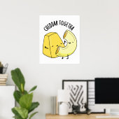Poster Cheddar Ensemble Blague de Nourriture Drôle (Bureau à domicile)