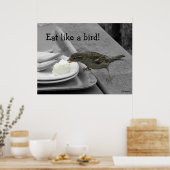 Poster Cheek Sparrow (Cuisine)