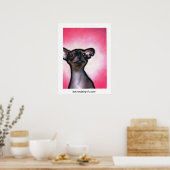 Poster Cheeky Chihuahua, leevandergrift.com (Cuisine)