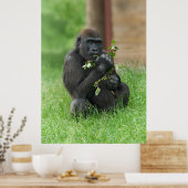 Poster Cheeky Gorilla Lope (Cuisine)