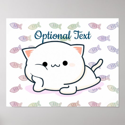 Poster Cheeky Kawaii Style Kitten (Devant)