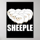Poster Cheeple Question Rien Ne Reste Terrifié - Sheep (Devant)