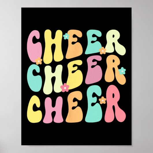 Poster Cheer Cheer Cheer Groovy Rétro (Devant)
