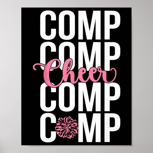 Poster Cheer Comp Day Cheerleading Competition Day Cheerl (Devant)