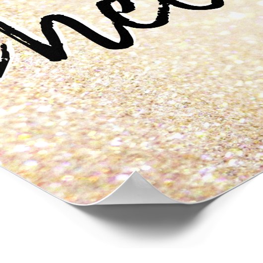 Poster Cheer | Faux Gold et Parties scintillant ro (Coin)
