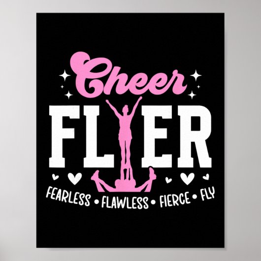Poster Cheer Flyer Sans Peur Parfaite Féroce Cheerleading (Devant)