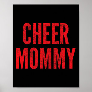 Poster Cheer Maman Menant l'équipe de Cheerleading Maman 