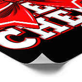 Poster Cheer Mom Cheerleader Bow Biggest Fan Red Team  (Coin)