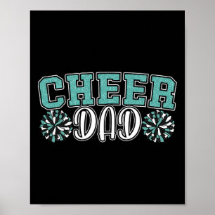 Poster Cheer Papa Mon Cheerleader Préféré M'appelle Papa