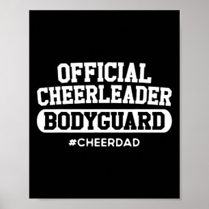 Poster Cheer Papa Officiel Pom-pom girl Garde du corps Fu