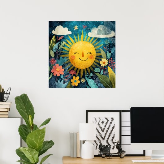 Poster Cheerful Sun Overlooking Garden (Bureau à domicile)