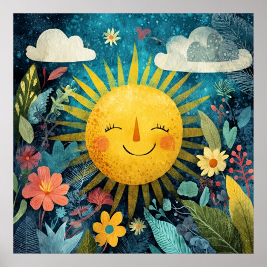 Poster Cheerful Sun Overlooking Garden (Devant)