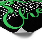 Poster Cheerleading Cheer Vert Bow Coquette Cheerleader (Coin)