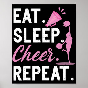 Poster Cheerled Dance Pom-pom girl Filles Mangent Sleep C