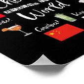 Poster Cheers Around The World Vacation Drinking Funny Dr (Coin)