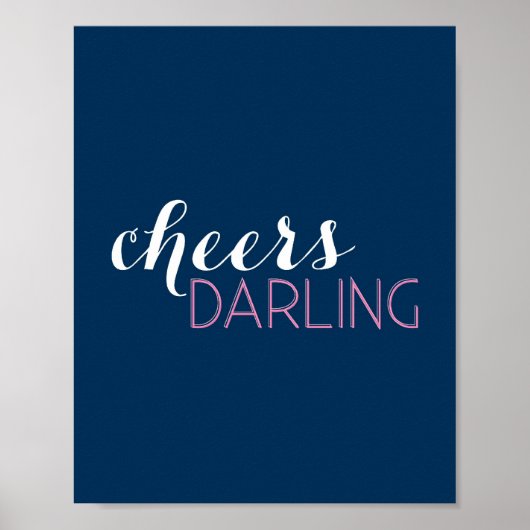 Poster Cheers Darling Bar Panier Art (Devant)